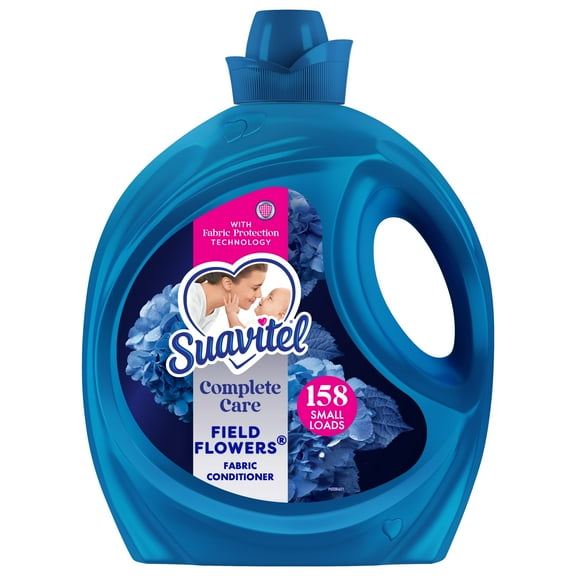 Suavitel Complete Liquid Fabric Softener, Fabric Conditioner, Field Flowers Scent, 158 fl oz Bottle