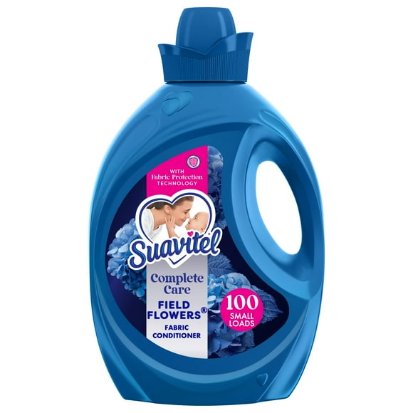 Suavitel Complete Liquid Fabric Softener, Fabric Conditioner, Field Flowers Scent, 100 fl oz Bottle