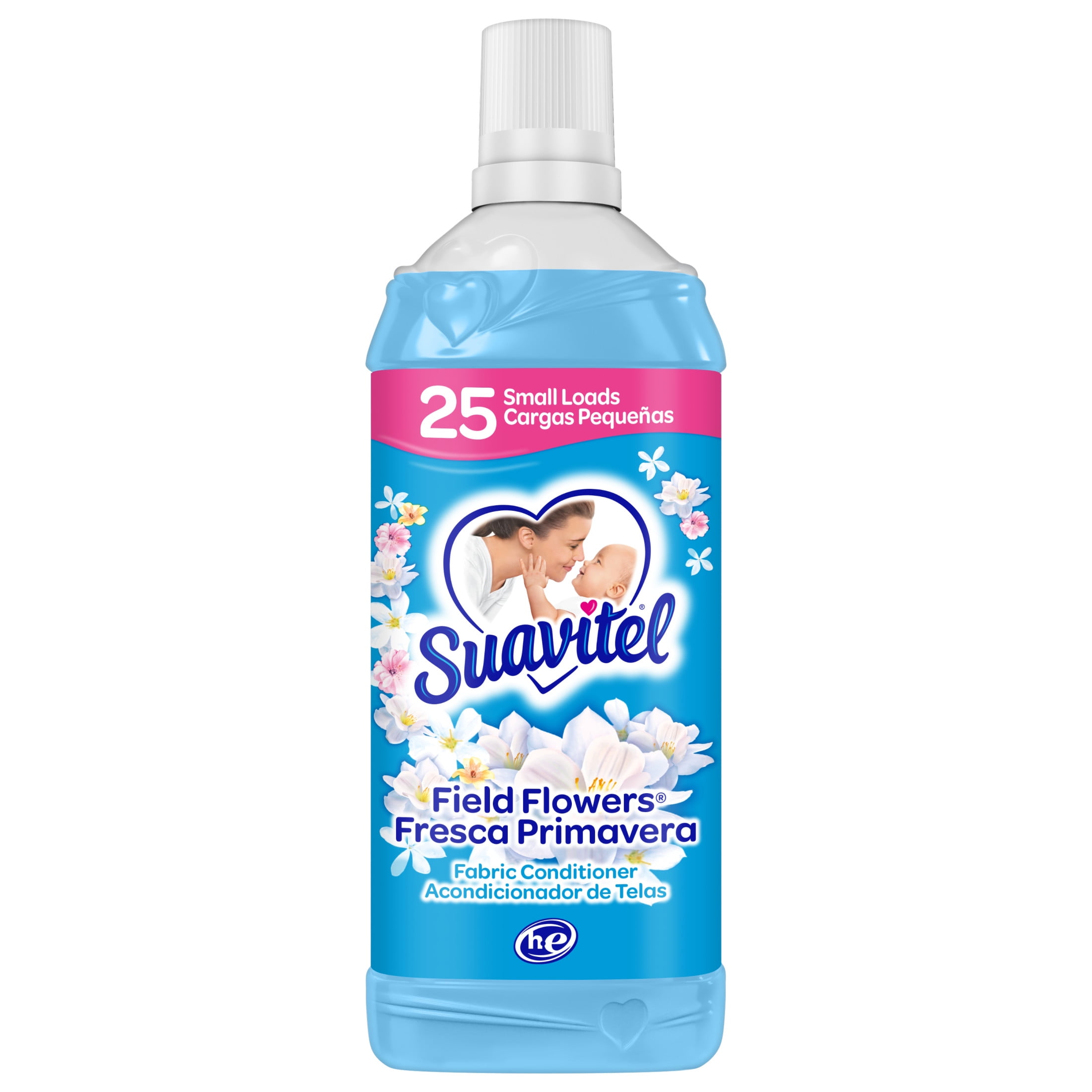 Suavitel Complete Liquid Fabric Softener and Conditioner, Field Flowers, 25 oz, 25 Small Loads