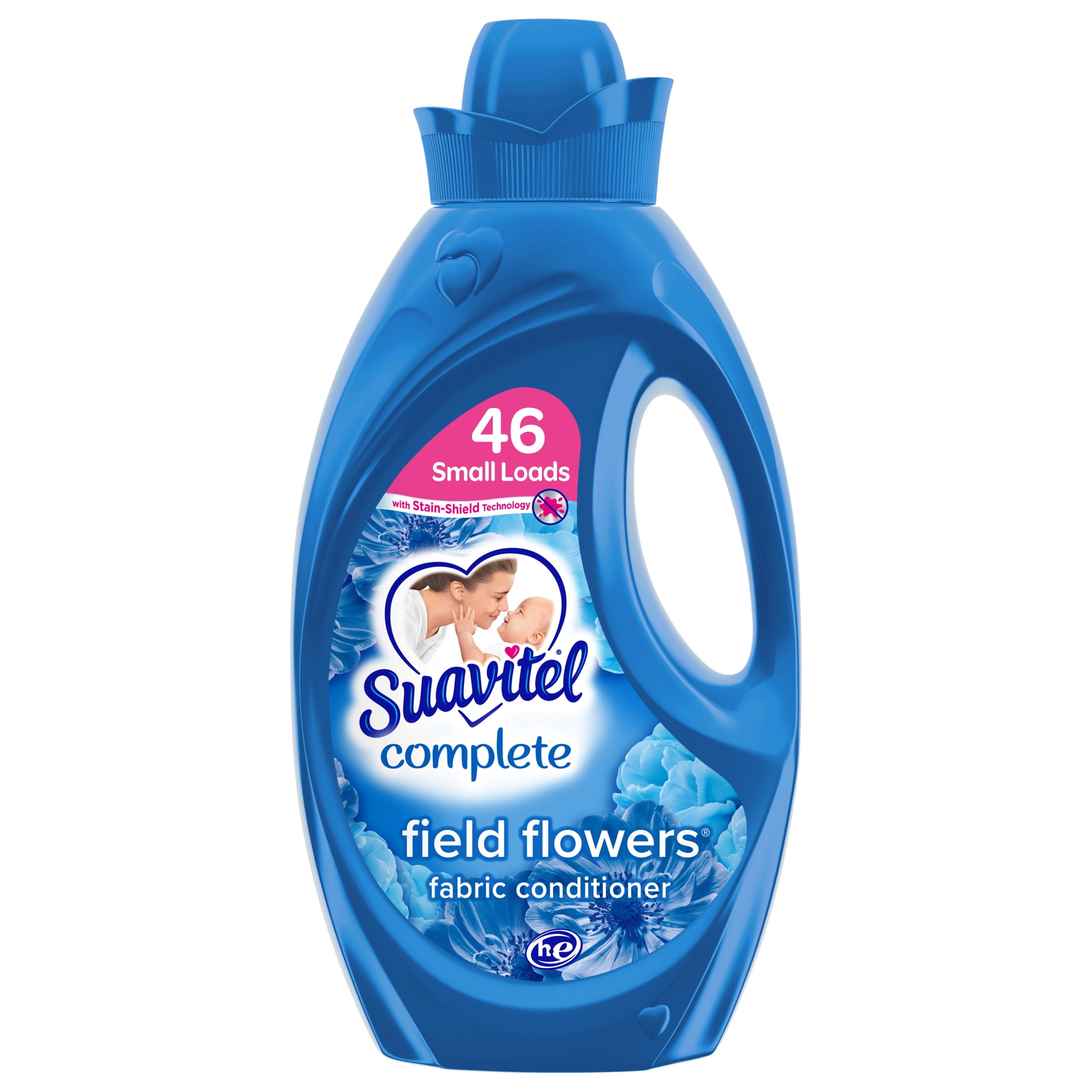 Suavitel Complete Liquid Fabric Softener and Conditioner, Field Flowers, 46 oz, 46 Small Loads