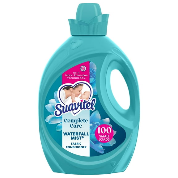 Suavitel Complete Liquid Fabric Softener, Fabric Conditioner, Waterfall Mist Scent, 100 fl oz Bottle