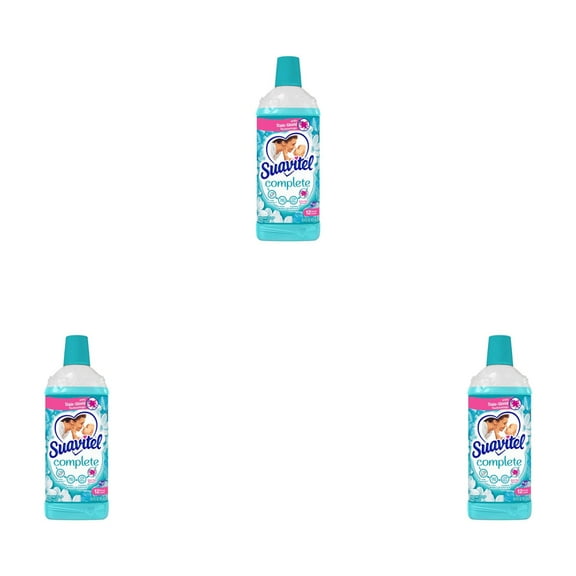 Suavitel Complete Waterfall Mist Fabric Conditioner 3 Pack (14.4floz Each), Stain-Shield, Wrinkle Reduction & Color Care
