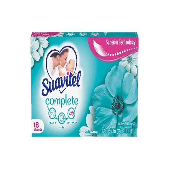Suavitel Complete Waterfall Mist Fabric Softener Sheets, 10 ct 1 Pack