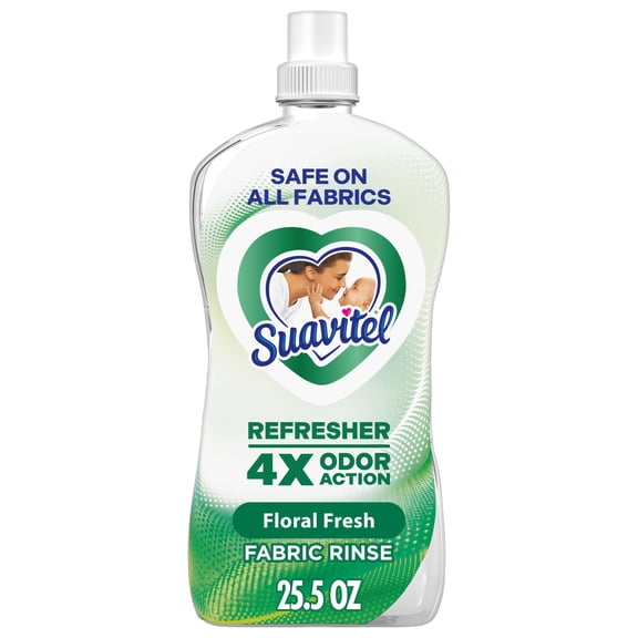 Suavitel Refresher Fabric Rinse and Odor Eliminator, 4X Odor Action, Floral Fresh Scent, 25.5 fl oz
