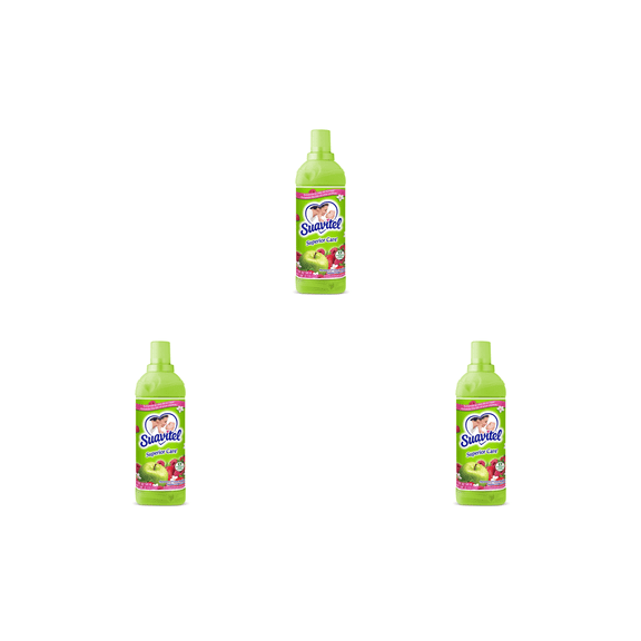 Suavitel Superior Care Green Apple Fabric Conditioner, 25floz Bottles 3 Pack Fresh Green Apple Scent, Softens, AntiWrinkle