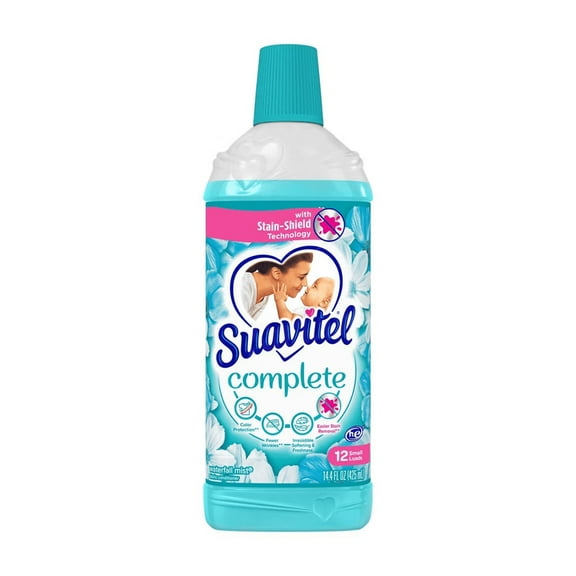 Suavitel Waterfall Mist Fabric Softener 14.4floz, Color Protection, Wrinkle Reduction & Fresh Scent