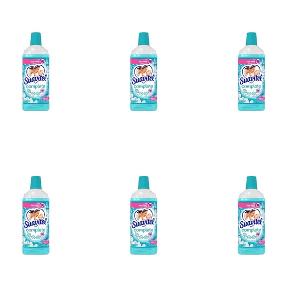 Suavitel Waterfall Mist Fabric Softener 6 Pack (14.4floz Each) for Color Protection, Wrinkle Reduction & Fresh Scent