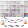 thumbnail image 1 of Suaxova 1120pcs colorful Letter Beads Kit for Bracelets Making, Square A-Z Alphabet Beads for Friendship Bracelets with Colorful Heart Beads Smiley Face Beads Crystal String for Jewelry Making, 1 of 5