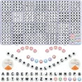 thumbnail image 1 of Suaxova 1480pcs Letter Beads Kit for Bracelets Making, 4x7mm Round A-Z Alphabet Beads for Friendship Bracelets with Colorful Heart Beads Smiley Face Beads Crystal String for Jewelry Making, 1 of 7