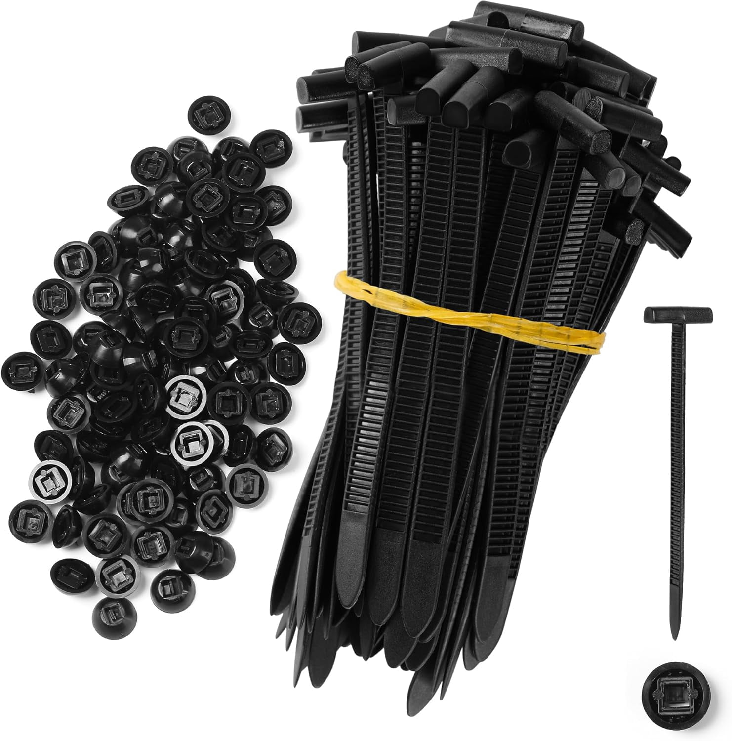 Suaxova 500PCS Nylon Universal Cable Tie Buckle, Heavy Duty Self ...