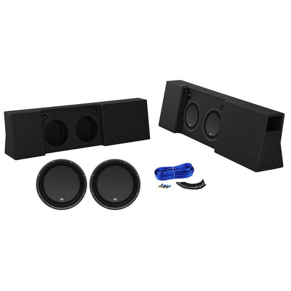 Sub Box+MTX 12" Subs For 2009-17 Ford F150 Super Crew+2017 F250/350 Super Duty