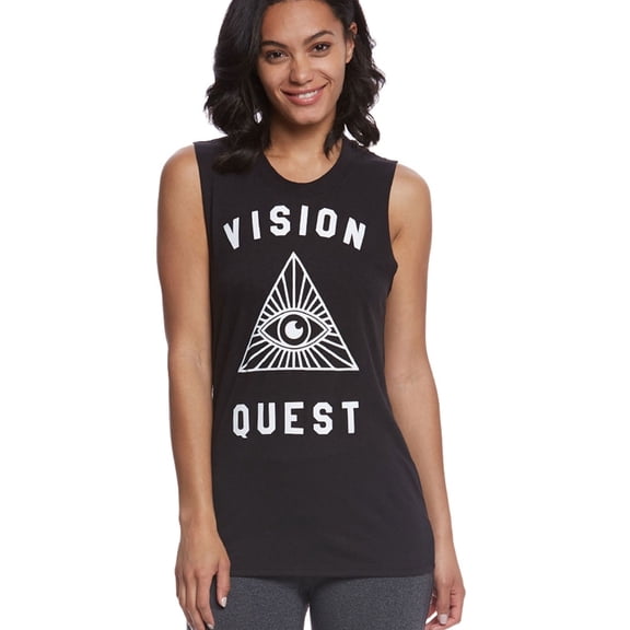 Sub Urban Riot Womens Vision Quest Muscle Tank Top, Black, Small