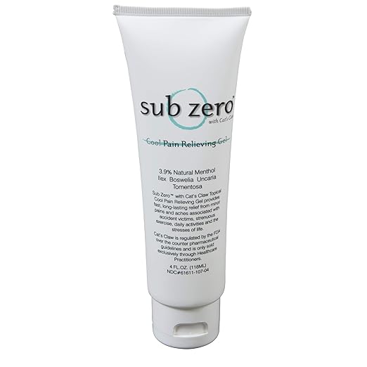 Sub Zero Cooling Pain Relief Gel with Cats Claw