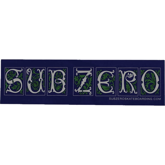 Sub Zero Vines Bumper Sticker 2.75X10 Navy