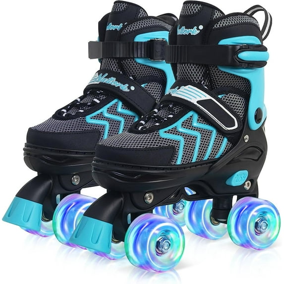 Nattork Kids Roller Skates for Boys Adjustable Rollerskates with Light Up Wheels