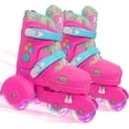 thumbnail image 1 of SubSun Roller Skates for Toddler Girls Boys 3-Point Balance with Light Up Wheels Princess Pink Small(11C-1), 1 of 7