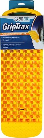 Universal Yellow ABS Plastic Traction Tire Mat, 25" x 8"