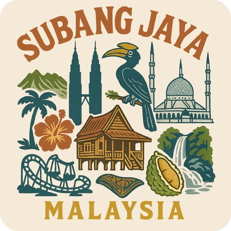 Subang Jaya Malaysia Keepsakes Souvenir Vinyl Sticker – Destination Travel Keepsake Collectible (3-Inches Wide)