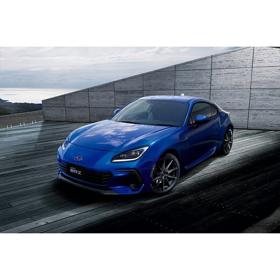 Subaru BRZ Blue Two-Seater Sporty Car Art Wall Decor - 20x30 Inch Laminated Poster - Stunning Detail and Bold Colors