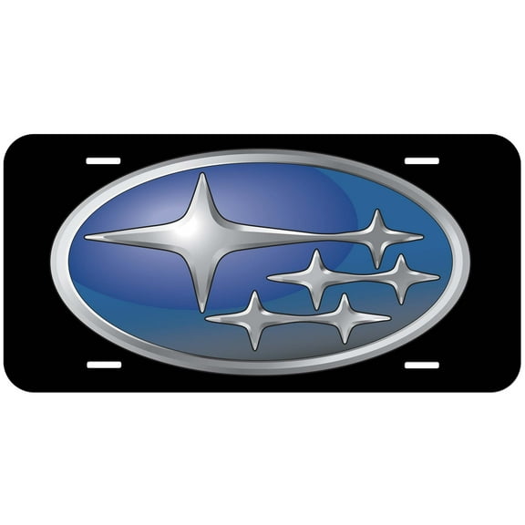 Subaru Black Flat Novelty Car Auto License Plate