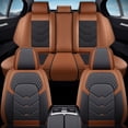 thumbnail image 1 of for Subaru Forester 2009 Car Seat Cover, Black and Orange Car Seat Covers, Premium Leather Full Set of 5 Seats Adjustable Split Rear Seat Fine Exquisite Workmanship, Give Your Interior a New Look, 1 of 9