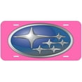 thumbnail image 1 of Subaru Hot Pink Flat Novelty Car Auto License Plate, 1 of 3