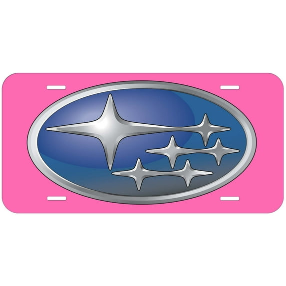 Subaru Hot Pink Flat Novelty Car Auto License Plate