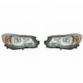 thumbnail image 1 of For Subaru Impreza 2014 2015 Headlight Assembly Driver and Passenger Side | Pair | Composite | CAPA | SU2502154, SU2503154 | 84001FJ091, 84001FJ081, 1 of 3