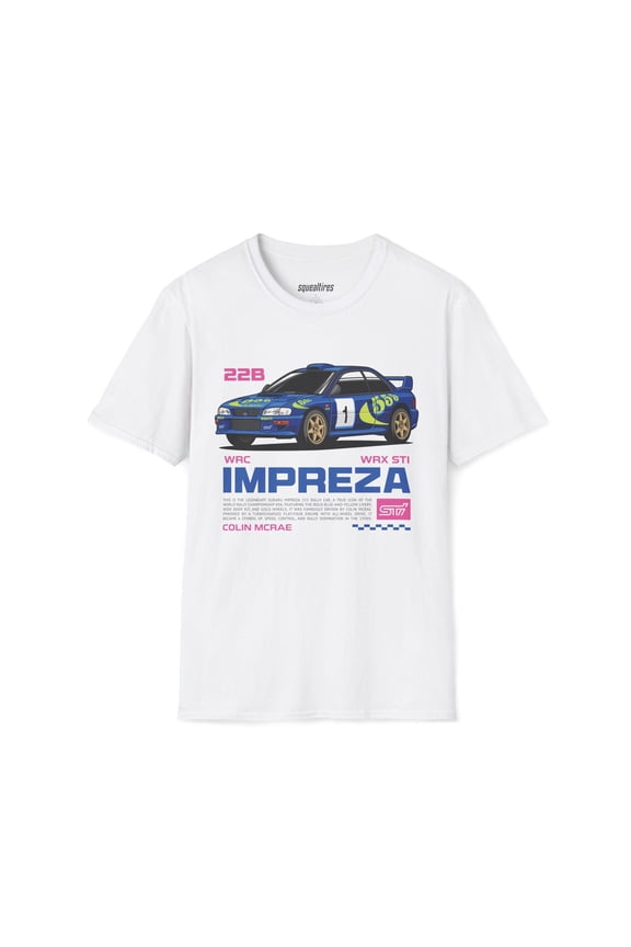 Subaru Impreza 555 Rally Car T-Shirt, Colin McRae, WRC WRX STI Tee, Motorsport Apparel, Racing Enthusiast Gift