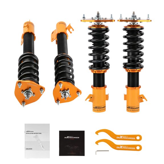 Subaru Impreza WRX/STI 02-07 & Saab 9-2X Coilover Struts Kit - Adjustable Ride Height & Damping - 24 Levels - 55CrSi Steel Springs - SKU:23726149