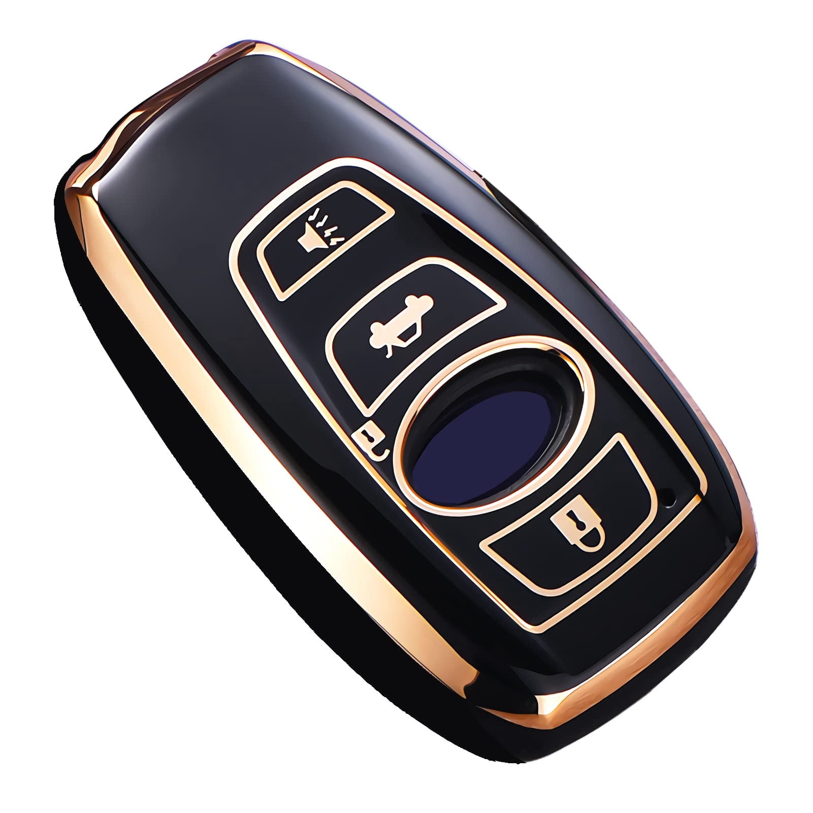 for Subaru Key Fob Cover, Premium Soft TPU Leather Full Cover Protection Key Fob Case for Subaru Forester Outback BRZ Legacy CrossTrek Smart Key Protector Keychain