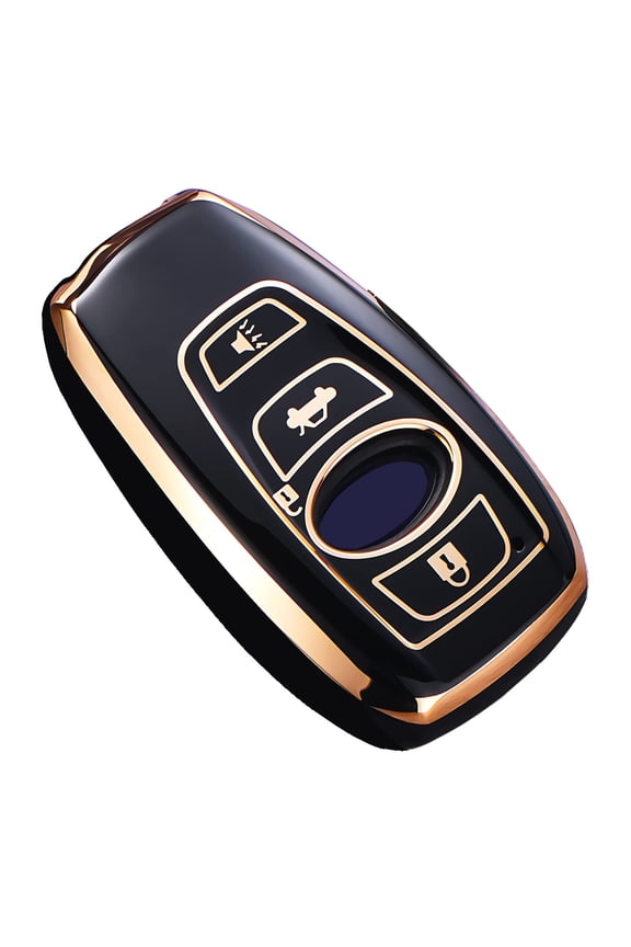 for Subaru Key Fob Cover, Premium Soft TPU Leather Full Cover Protection Key Fob Case for Subaru Forester Outback BRZ Legacy CrossTrek Smart Key Protector Keychain