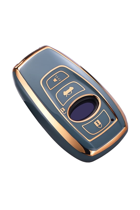 for Subaru Key Fob Cover, Premium Soft TPU Leather Full Cover Protection Key Fob Case for Subaru Forester Outback BRZ Legacy CrossTrek Smart Key Protector Keychain