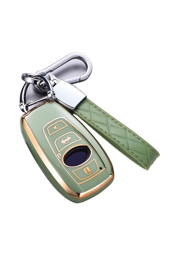 for Subaru Key Fob Cover, Premium Soft TPU Leather Full Cover Protection Key Fob Case for Subaru Forester Outback BRZ Legacy CrossTrek Smart Key Protector Keychain