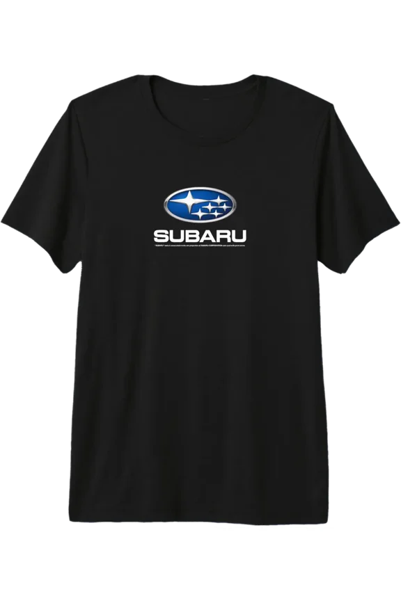 Subaru Modern Blue Stars Logo White Text Car Brand Tri-Blend T-Shirt