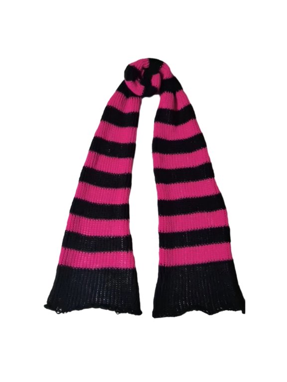 Subculture Neck Scarf for Adult Unisex Stripe Scarf Neck Wrap Warm Neckerchief Outdoor Activity Cold Weather Neck Warmer