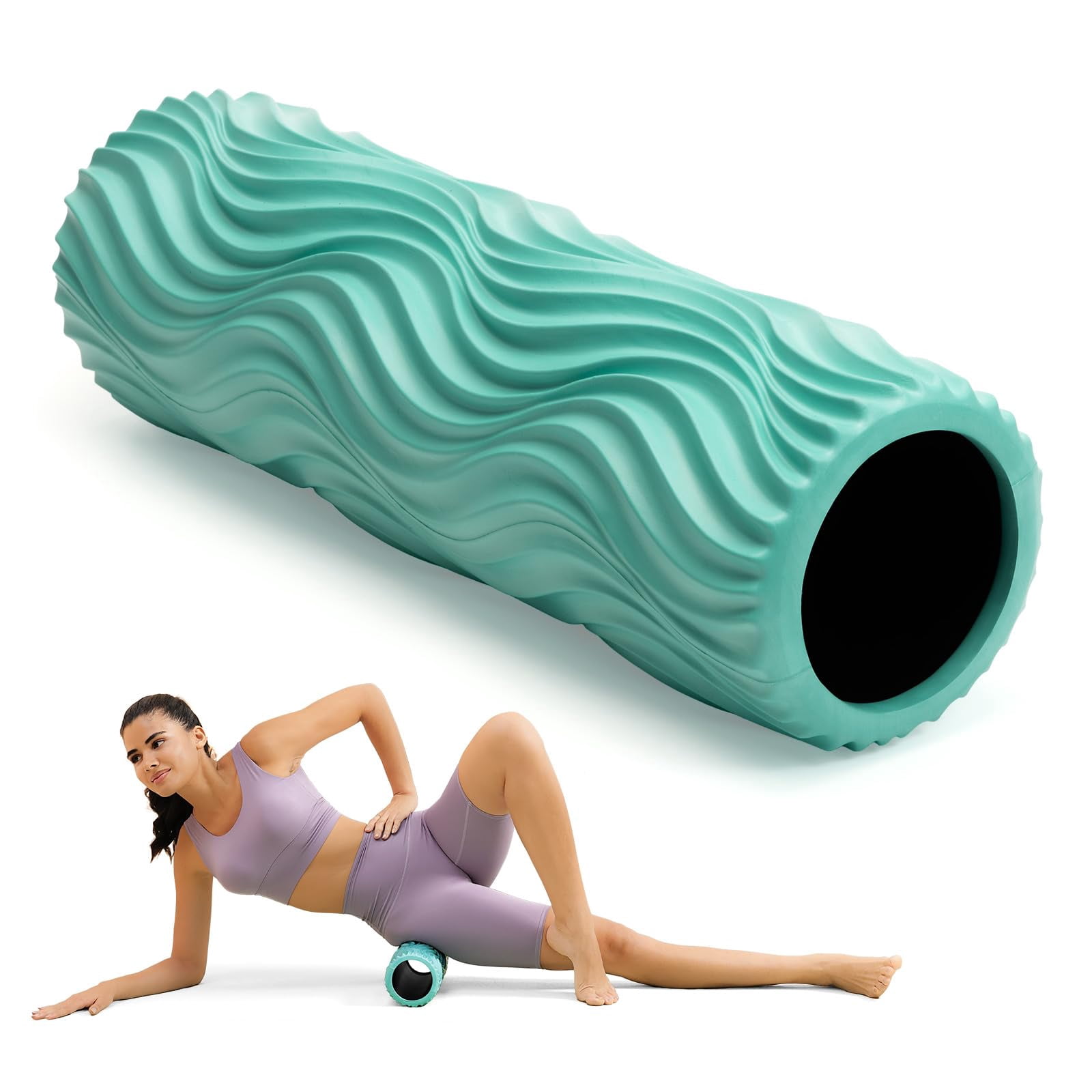 Subculture Pick Foam Roller - Medium Density Deep Tissue For Massage And Myofascial Wave Textured Release  & Stretching