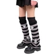 thumbnail image 1 of Subcultures Star Knitted Flared Long Leg Warmers for Women Boot Covers with Thigh High Over Knee Socks Set Streetwear, 1 of 8
