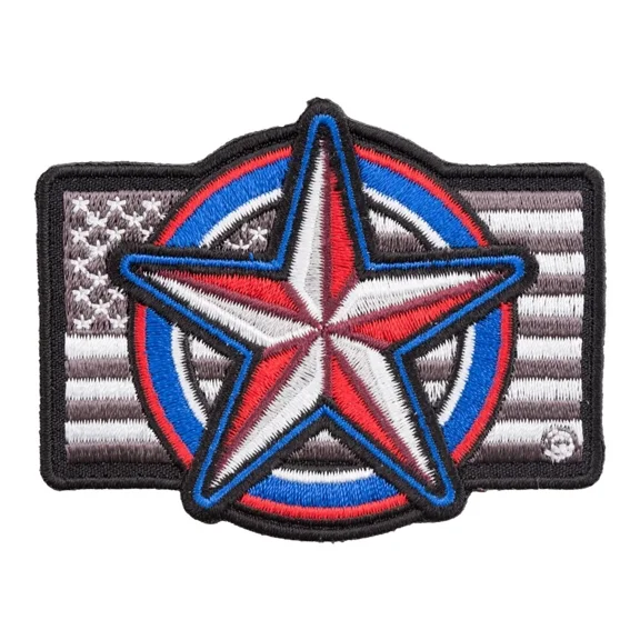 Subdued American Flag Lone Star Patch, US Flag Patches