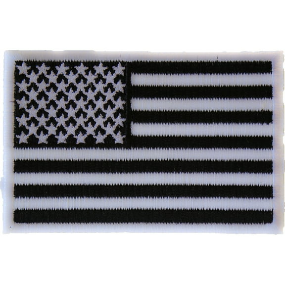 Subdued Black White US Flag Patch