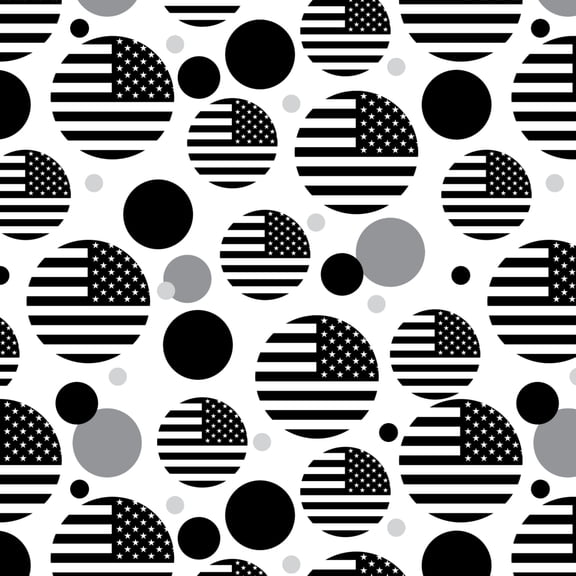 Subdued Reverse American USA Flag Black White Military Tactical Premium Gift Wrap Wrapping Paper Roll