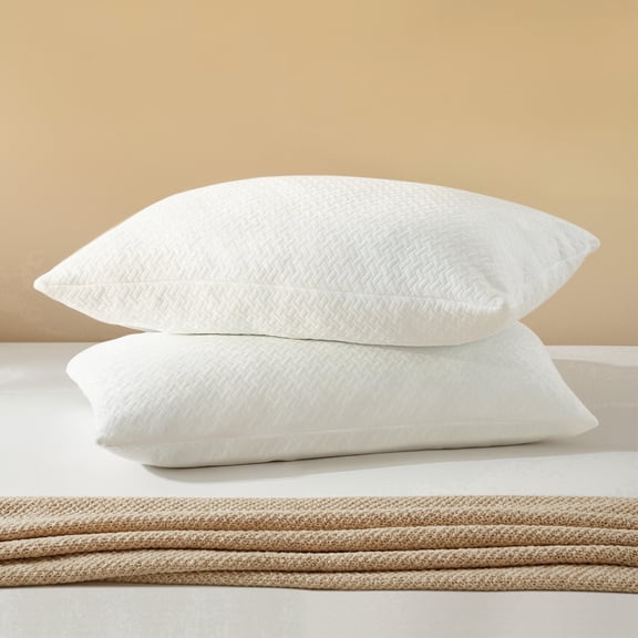 Subfun 2-Pack Shredded Gel Memory Foam Pillow, Standard Queen, Medium Firm