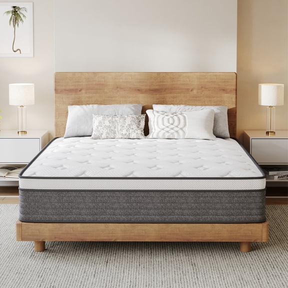 Subfun Hybrid Mattress in a Box, Twin-XL, 14 inch Medium, Pocket Coil Support & Cool Knit Fabric, Reinforced Edge