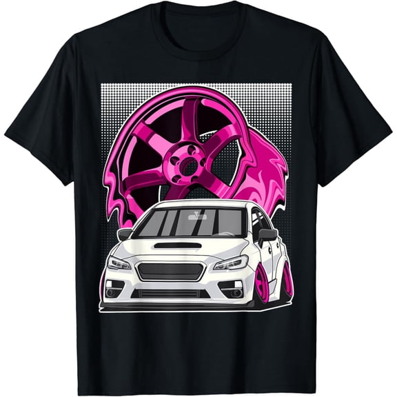 Subie Va Jdm Stance Car Wheel Boxer Motor Racing Graphic T-Shirt
