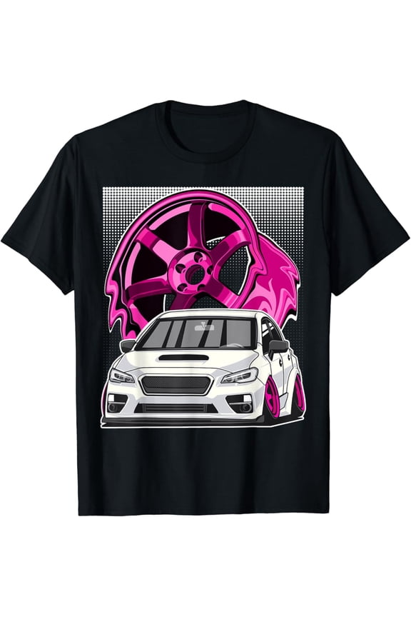 Subie Va Jdm Stance Car Wheel Boxer Motor Racing Graphic T-Shirt