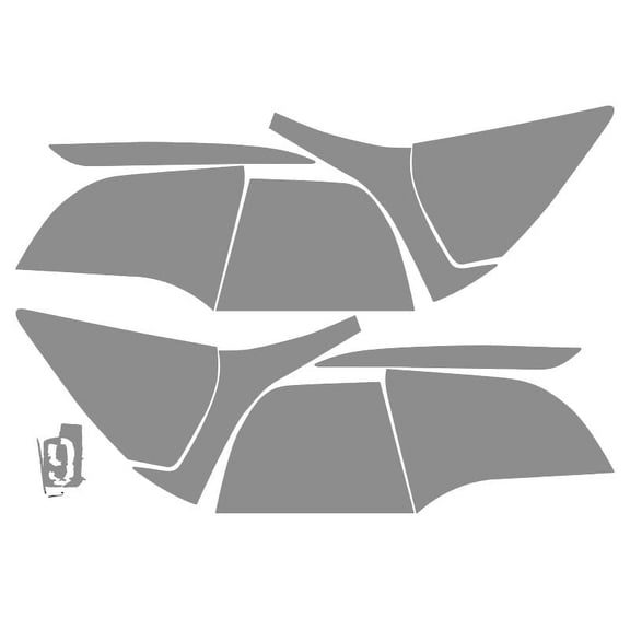 Subject 9 - Fits: Tesla Model Y Pre-Cut Vinyl Overlay Tint Taillight Covers Plus (2020 2021 2022 2023) LIGHT