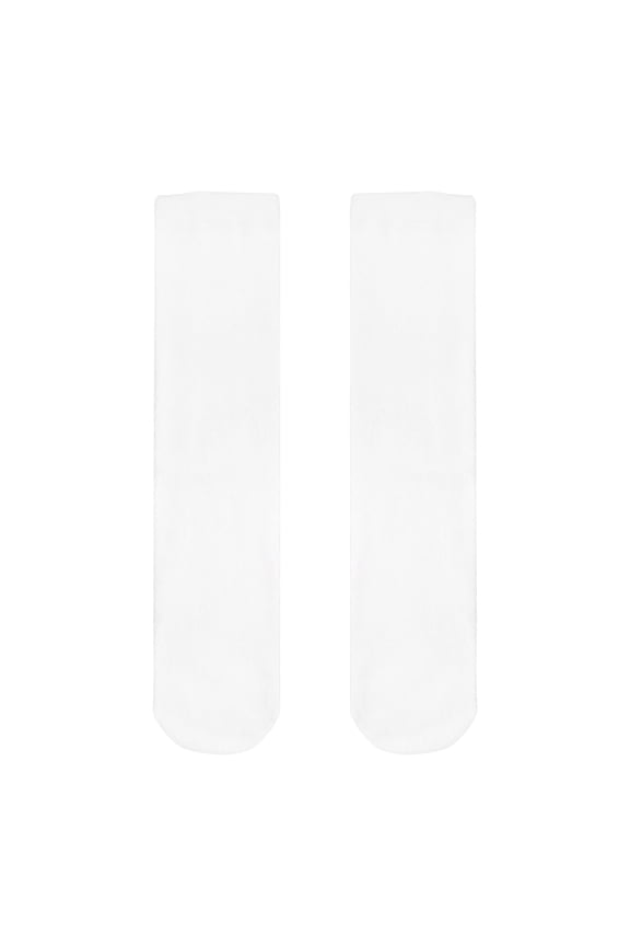 Sublimation Adult Tube Socks by Make Market  White No-Heel Sock Blanks for Heat Transfer Printing & Custom Designs - 98% Polyester - 12 Pack