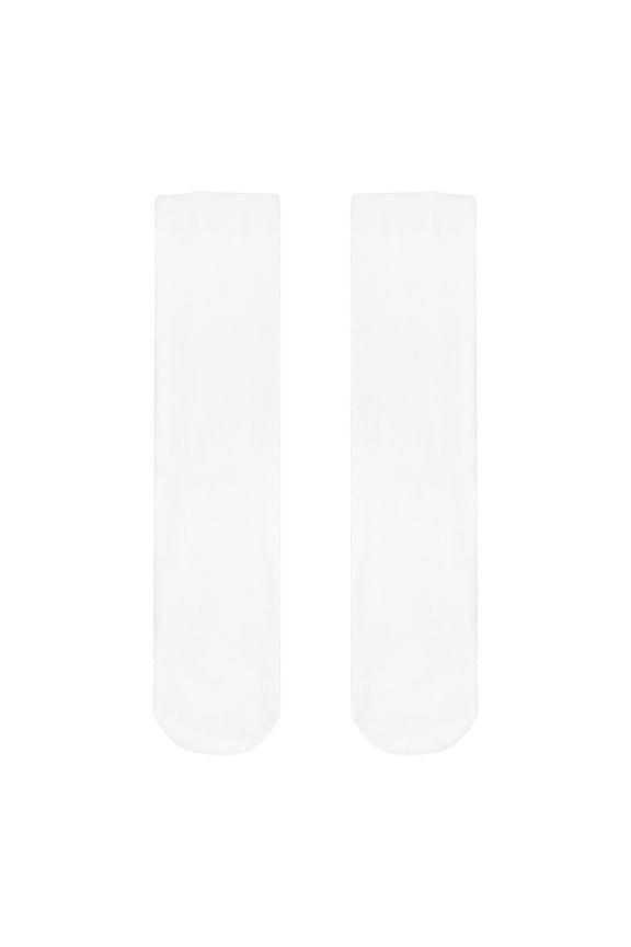 Sublimation Adult Tube Socks by Make Market White No-Heel Sock Blanks for Heat Transfer Printing & Custom Designs - 98% Polyester - 12 Pack