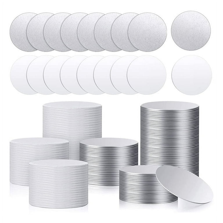 Sublimation Blank Aluminum Stickers Set Round Blank Bezel Pendant Tray  Aluminum Sheet, Sublimation Blank Discs