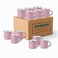 thumbnail image 1 of JPPlus Sublimation Blank Camp Mugs. Color Enamel Camping Mugs in Bulk for Outdoor Travel Dye Sublimation Camper Products Drinking Cups (12, Pink), 1 of 4
